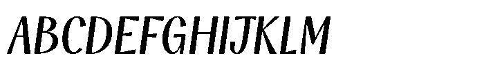Modestia Semi Italic Font UPPERCASE