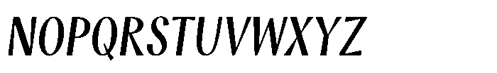 Modestia Semi Italic Font UPPERCASE