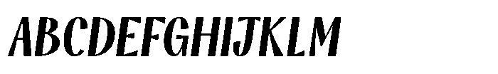 Modestia Ultra Italic Font UPPERCASE