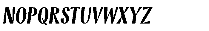 Modestia Ultra Italic Font UPPERCASE