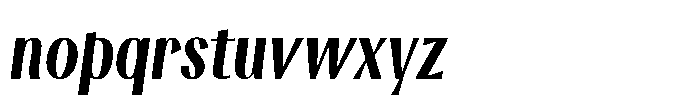 Modestia Ultra Italic Font LOWERCASE