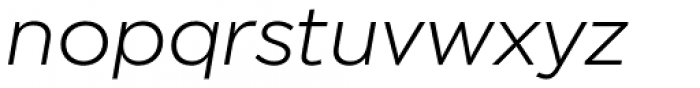 Modica Light Italic Font LOWERCASE