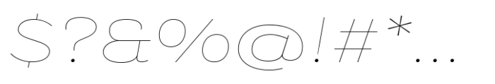 Modica Pro Extended Hairline Italic Font OTHER CHARS