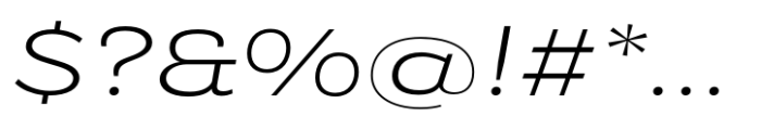 Modica Pro Extended Light Italic Font OTHER CHARS