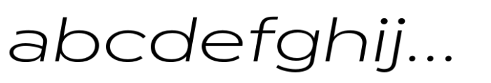 Modica Pro Extended Light Italic Font LOWERCASE