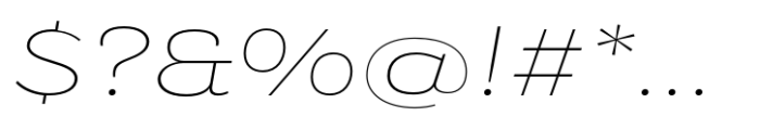 Modica Pro Extended Thin Italic Font OTHER CHARS