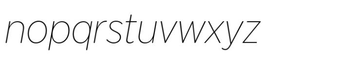 Modica Pro Narrow Thin Italic Font LOWERCASE