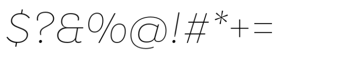 Modica Pro Thin Italic Font OTHER CHARS