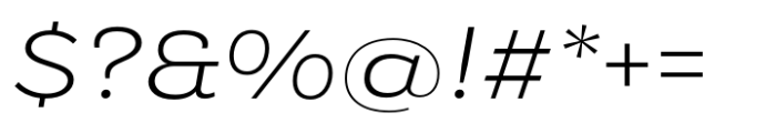 Modica Pro Wide Light Italic Font OTHER CHARS