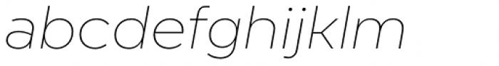 Modica Thin Italic Font LOWERCASE