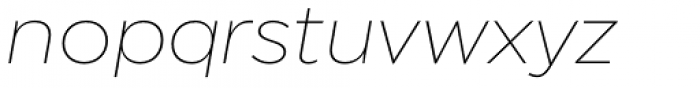 Modica Thin Italic Font LOWERCASE