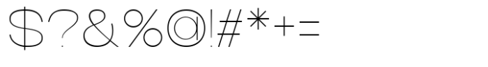 Modinova Thin Font OTHER CHARS