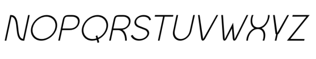 Modista Pro Thin Italic Font UPPERCASE
