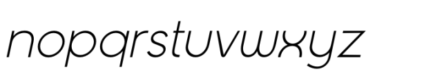 Modista Pro Thin Italic Font LOWERCASE