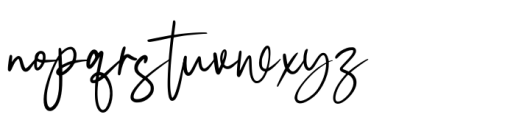 Modista Signature Font LOWERCASE