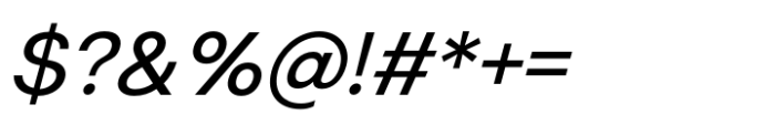 Modo Sans Medium Italic Font OTHER CHARS