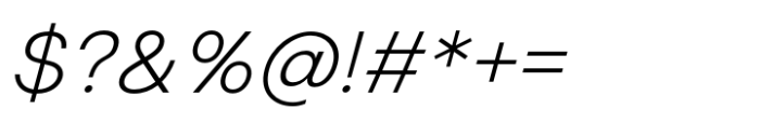 Modo Sans Ultra Light Italic Font OTHER CHARS