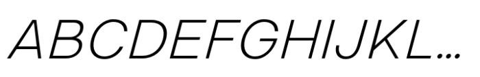 Modo Sans Ultra Light Italic Font UPPERCASE