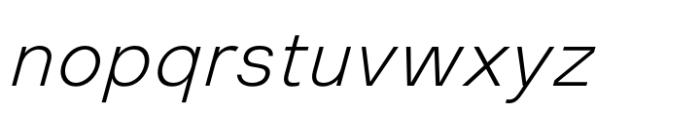 Modo Sans Ultra Light Italic Font LOWERCASE