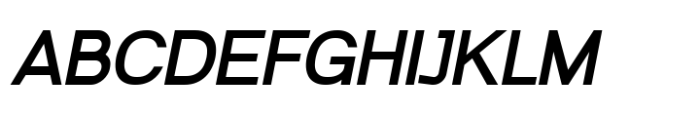 Modular Black Sans Semi Bold Italic Font UPPERCASE