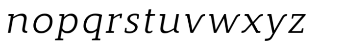 Modum Book Italic Font LOWERCASE