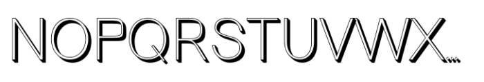 Moeharig Extra Light Extrude Font UPPERCASE
