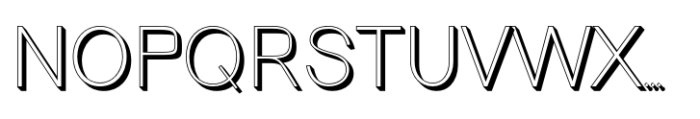 Moeharig Light Extrude Font UPPERCASE