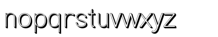 Moeharig Light Extrude Font LOWERCASE