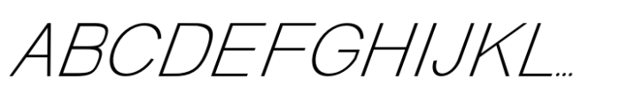 Moeharig Light Slant Font UPPERCASE
