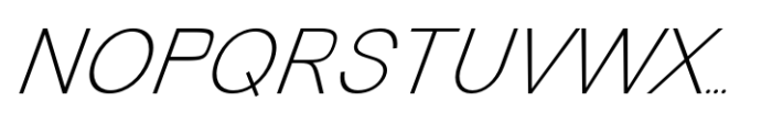 Moeharig Light Slant Font UPPERCASE