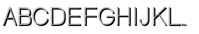 Moeharig Thin Extrude Font UPPERCASE