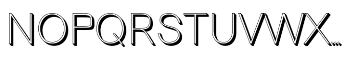 Moeharig Thin Extrude Font UPPERCASE