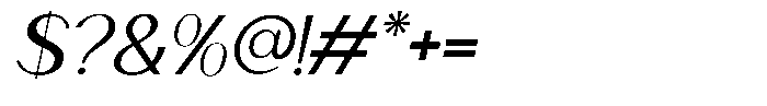 Mogace Oblique Font OTHER CHARS