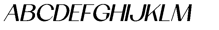 Mogace Oblique Font UPPERCASE