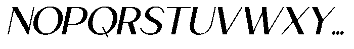 Mogace Oblique Font UPPERCASE