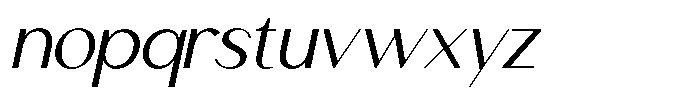 Mogace Oblique Font LOWERCASE