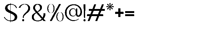 Mogace Regular Font OTHER CHARS