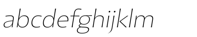 Mogand Extra Light Oblique Font LOWERCASE