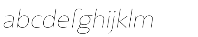 Mogand Thin Oblique Font LOWERCASE