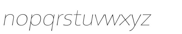 Mogand Thin Oblique Font LOWERCASE