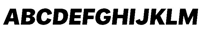 Mogranx Variable Mogranx Black Slanted Semi Expanded Font UPPERCASE