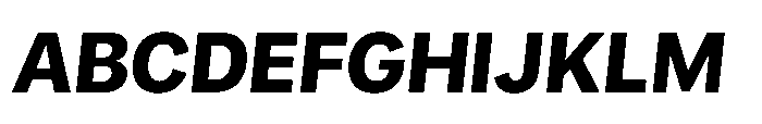 Mogranx Variable Mogranx Extra Bold Semi Expanded Italic Font UPPERCASE