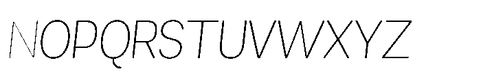 Mogranx Variable Mogranx Extra Light Semi Expanded Italic Font UPPERCASE