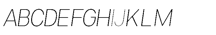 Mogranx Variable Mogranx Extra Light Slanted Font UPPERCASE