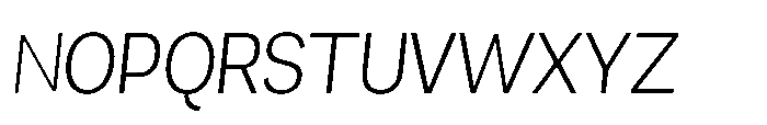 Mogranx Variable Mogranx Light Slanted Semi Condensed Font UPPERCASE