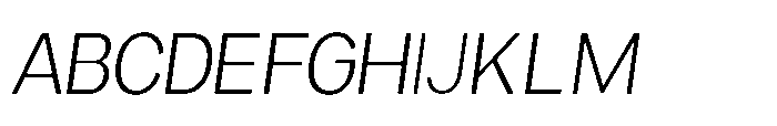 Mogranx Variable Mogranx Light Slanted Font UPPERCASE
