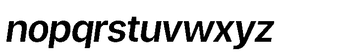 Mogranx Variable Mogranx Semi Bold Slanted Font LOWERCASE