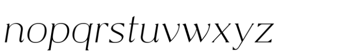 Mohak Thin Italic Font LOWERCASE