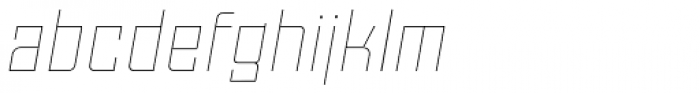 Moho OT Thin Italic Font LOWERCASE