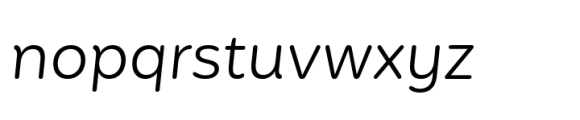 Mohr Rounded Light It Font LOWERCASE